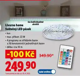 Lidl Livarno home světelný led pásek nabídka
