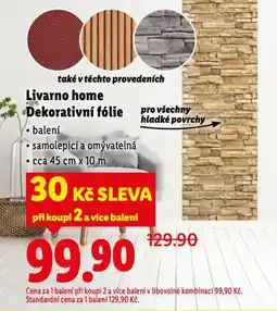 Lidl Livarno home dekorativní fólie nabídka
