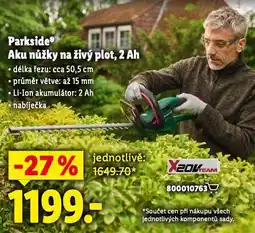 Lidl Parkside aku nůžky na živý plot nabídka