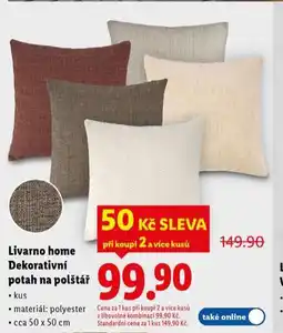 Lidl Livarno home dekorativní potah na polštář nabídka