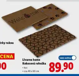 Lidl Livarno home kokosová rohožka nabídka