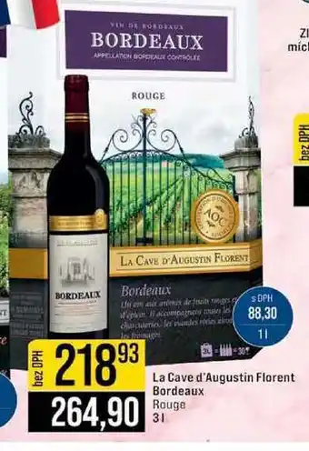 Jip La Cave d'Augustin Florent Bordeaux Rouge 3 l nabídka