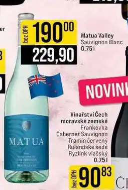 Jip Matua Valley Sauvignon Blanc 0,75 l nabídka