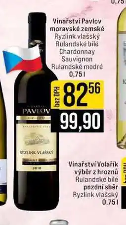 Jip Vinařství Pavlov moravské zemské víno 0,75 l nabídka