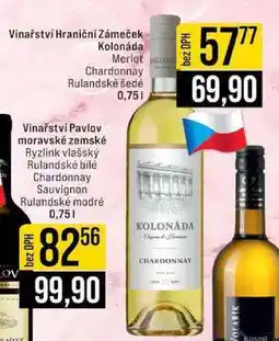 Jip Vinařství Hraniční Zámeček Kolonáda víno 0,75 l nabídka