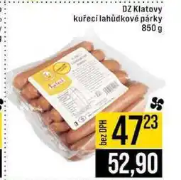 Jip DZ Klatovy kuřecí lahůdkové párky 850 g nabídka