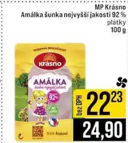 Jip MP Krásno Amálka šunka nejvyšší jakosti 92% plátky 100 g nabídka