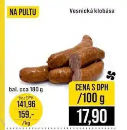 Jip Vesnická klobása 100 g nabídka