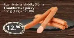 Potraviny CZ Uzenářství a lahůdky Sláma Frankfurtské párky nabídka
