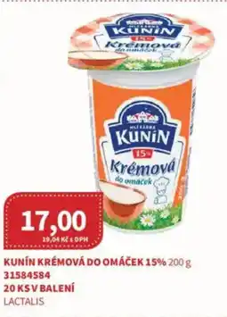 Kubík potraviny Kunin krémová do omáček 15% nabídka