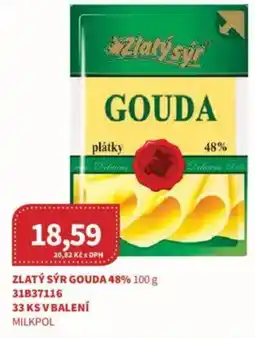 Kubík potraviny Zlatý sýr gouda 48% nabídka