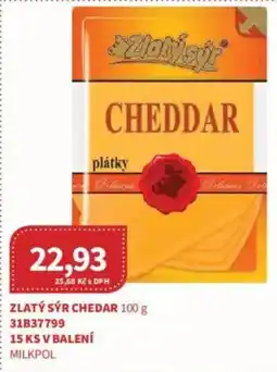Kubík potraviny Zlatý sýr chedar nabídka