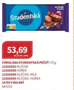Kubík potraviny Čokoláda studentská pečeť nabídka