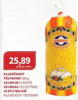 Kubík potraviny Klusáčkovy těstoviny nabídka