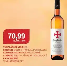 Kubík potraviny Templářské víno nabídka