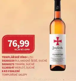 Kubík potraviny Templářské víno nabídka