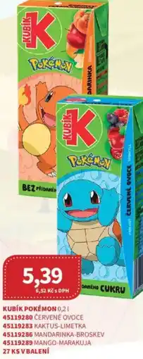 Kubík potraviny Kubík pokémon nabídka