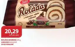 Kubík potraviny Roláda zdobená nabídka