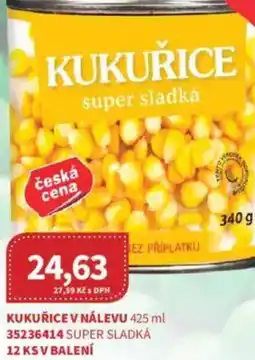 Kubík potraviny Kukuřice v nálevu nabídka