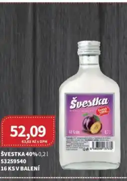Kubík potraviny Švestka 40% nabídka
