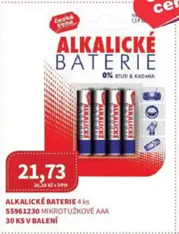 Kubík potraviny Alkalické baterie nabídka