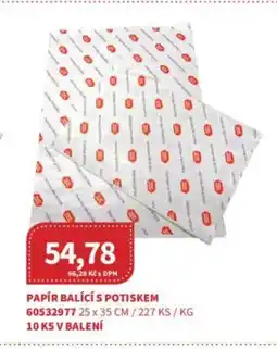 Kubík potraviny Papír balící s potiskem nabídka