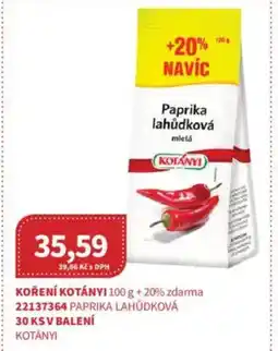 Kubík potraviny Koření Kotányi nabídka