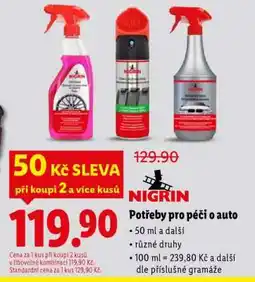 Lidl Nigrin Potřeby pro péči o auto nabídka