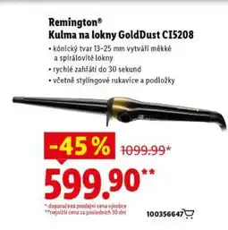 Lidl Remington Kulma na lokny GoldDust CI5208 nabídka