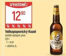 Globus Velkopopovický Kozel světlé výčepní pivo nabídka