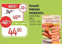 Globus Ponnath Vídeňské minipárečky nabídka