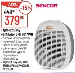 Globus SENCOR Teplovzdušný ventilátor SFH 7017WH nabídka