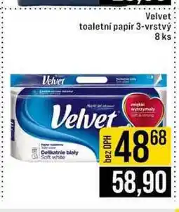 Jip Velvet toaletní papír 3-vrstvý 8 ks nabídka