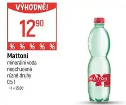 Globus Mattoni minerální voda neochucená nabídka