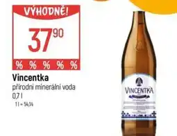 Globus Vincentka přírodní minerální voda nabídka