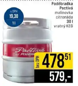 Jip Poděbradka Poctivá malinovka citronáda nabídka