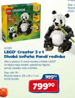 Sparkys LEGO® Creator 3 v 1 Divoká zvířata: Pandí rodinka nabídka