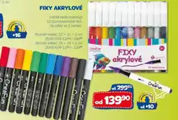 Sparkys Fixy akrylové nabídka