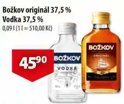 CBA Božkov originál 37,5% Vodka 37,5%, 0,09 l nabídka