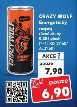 Kaufland CRAZY WOLF Energetický nápoj nabídka
