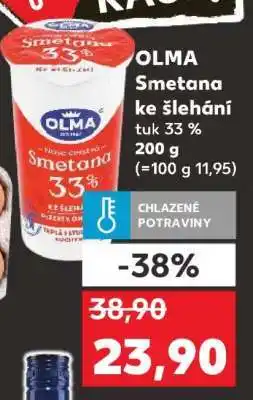 Kaufland OLMA Smetana ke šlehání tuk 33% nabídka