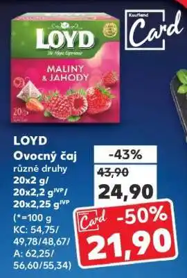 Kaufland LOYD Ovocný čaj nabídka