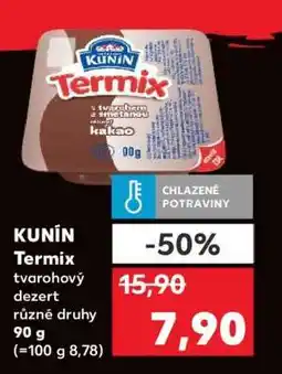 Kaufland KUNÍN Termix tvarohový dezert nabídka