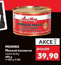Kaufland MEINING Masová konzerva nabídka