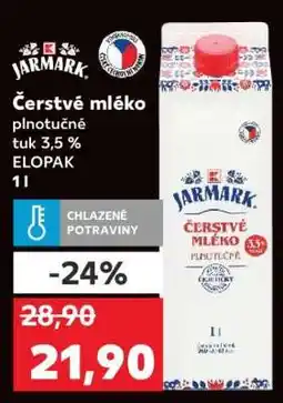 Kaufland ČERSTVÉ MLÉKO PLNOTUČNÉ nabídka