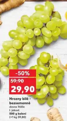 Kaufland Hrozny bílé bezsemenné nabídka