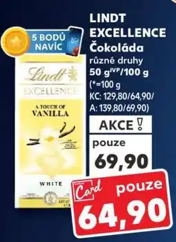 Kaufland Lindt Excellence Čokoláda nabídka