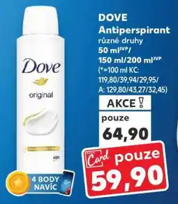 Kaufland Dove antiperspirant nabídka