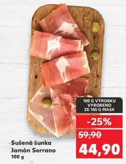 Kaufland Sušená šunka Jamón Serrano 100 g nabídka