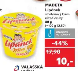 Kaufland MADETA Lipánek smetanový krém nabídka